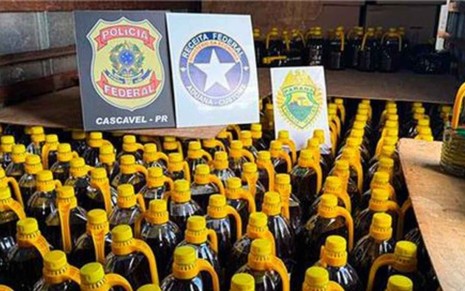 Azeite contrabandeado apreendido pela Receita Federal no PR