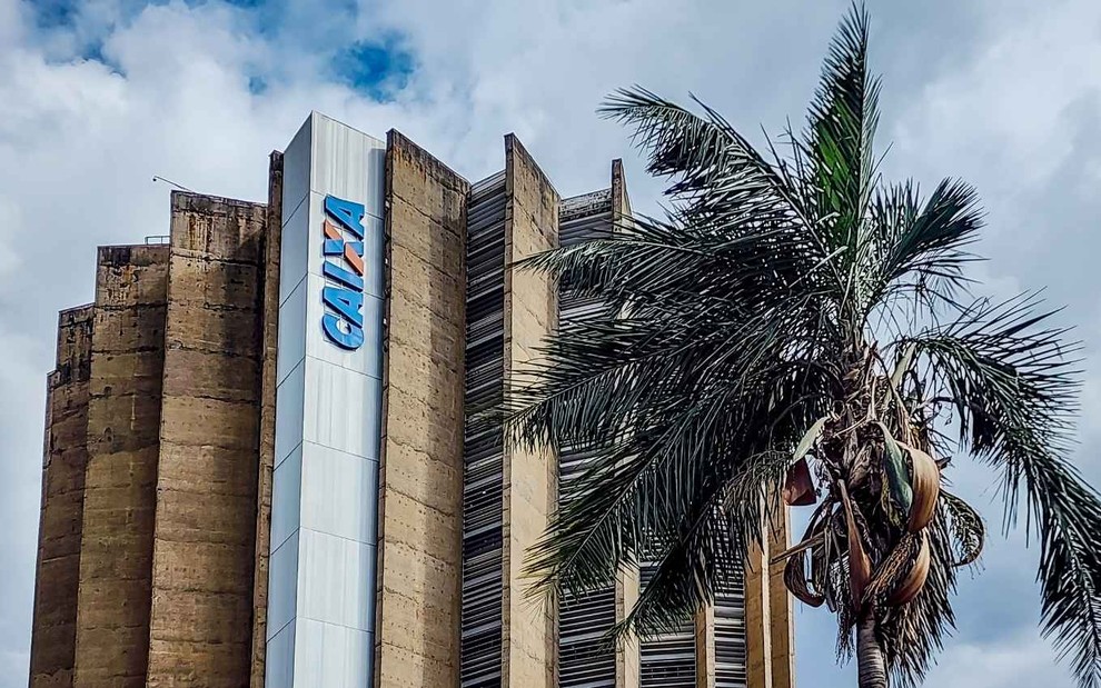 Imagem do edifício-sede da Caixa Econômica Federal em Brasília (DF)