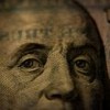 Close up em nota de um dólar