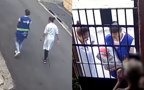Imagem de golpistas durante golpe contra idoso em São Paulo