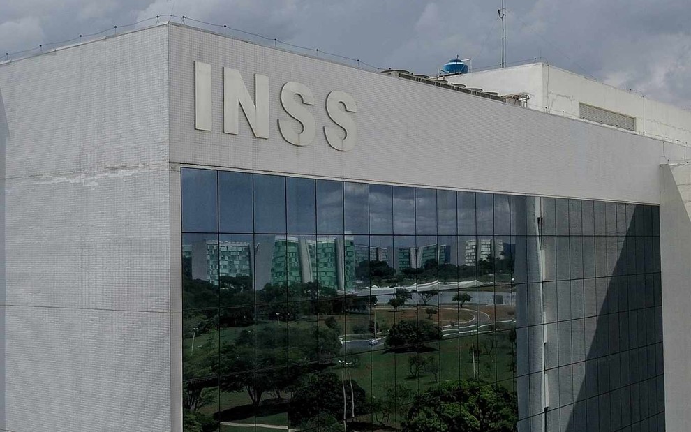 Imagem aérea do edifício-sede do INSS em Brasília