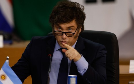 Javier Milei em evento do G20, em novembro de 2024