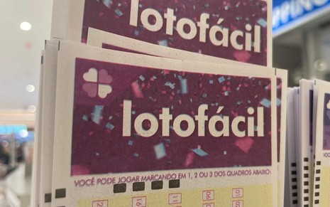Folheto de apostas da Lotofácil