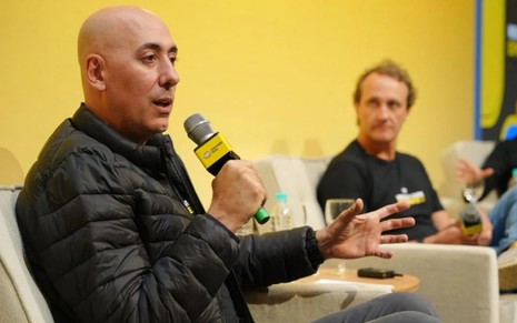 Fernando Yunes, líder da operação brasileira do Mercado Livre, durante coletiva de imprensa