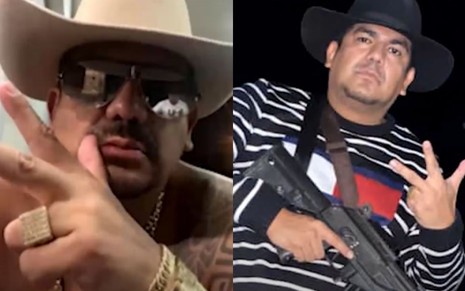 Montagem com Nelson Gustavo Amarídia Elizete, conhecido como Nortenho