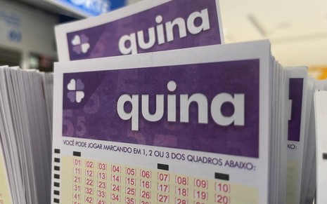 Folheto de apostas da Quina