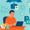 Ilustração gerada por IA mostra MEIs e PJs buscando seguros contra perda de renda no mercado.