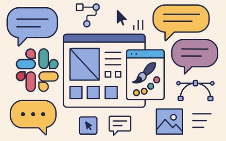 Ilustração criada por inteligência artificial mostra ferramentas digitais de conteúdo