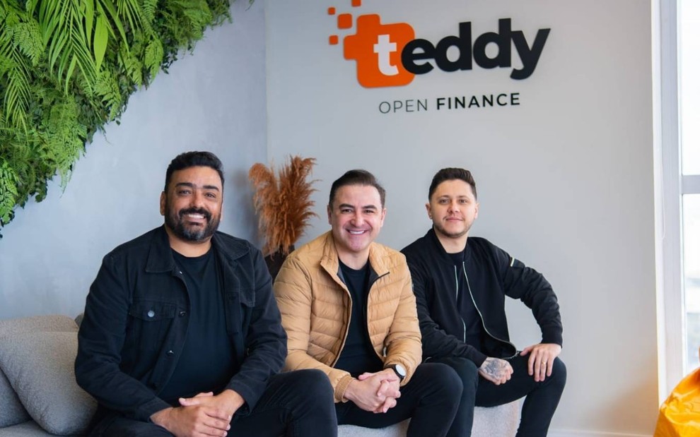 Luis Fernando (CFO), Wagner Ferreira (CEO) e Felipe Alves (CTO), executivos da startup Teddy