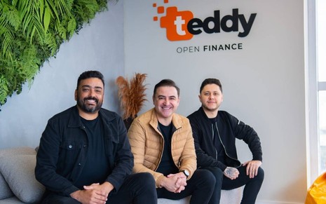 Luis Fernando (CFO), Wagner Ferreira (CEO) e Felipe Alves (CTO), executivos da startup Teddy